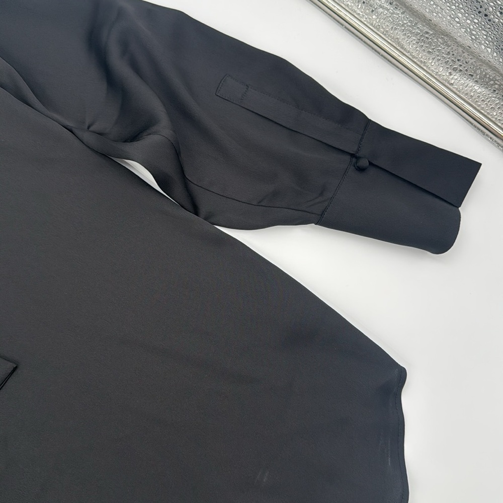 Ann Taylor Elegant Black Bow-Tie Blouse - Picture 5 of 10